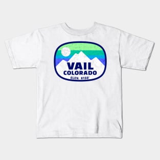 Vail Colorado Skiing Mountains Ski Hiking Kids T-Shirt